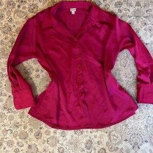 Fuchsia Button-Down Shirt